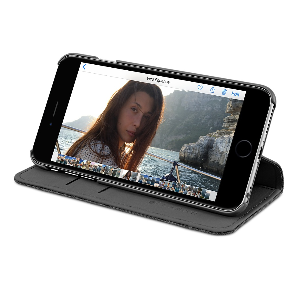 logitech Handy-Schutzhülle 11,9 cm (4.7 Zoll) Geldbörsenhülle für iPhone 6/6s Schwarz