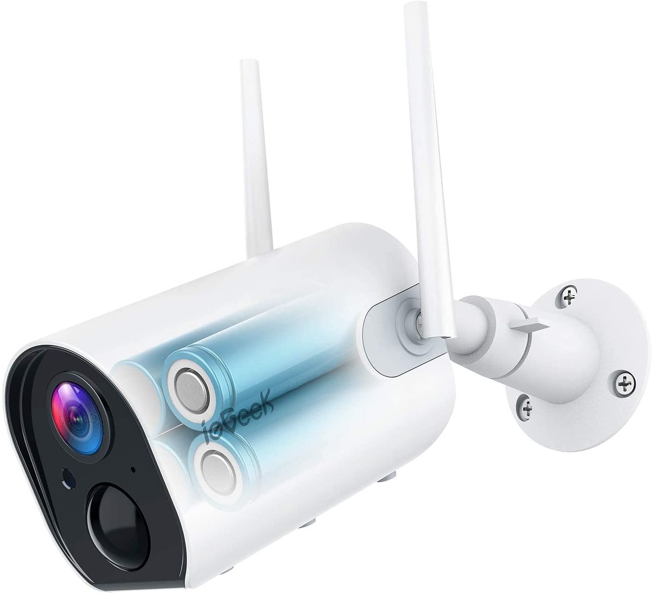 ieGeek Wireless Indoor / Outdoor Wi-Fi Camera with 10400mAh Battery, FHD 1080P Surveillance Camera, PIR Detection, Two Way Audio, Night Vision