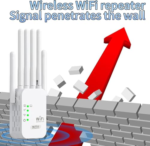 Generico AP600 WLAN-Repeater, Dualband, 6 Antennen, 2x LAN, Reichweite bis zu 1200 m²