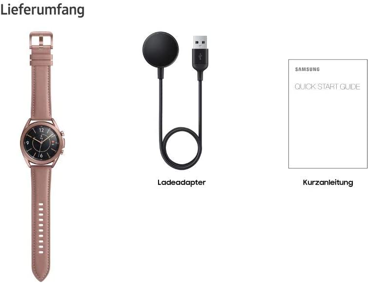 Samsung Galaxy Watch 3, Runde Bluetooth Smartwatch für Android, drehbare Lünette, Fitnessuhr, Fitness-Tracker, 41 mm, Mystic Bronze. bei Amazon] 41 mm Bluetooth Mystic Bronze