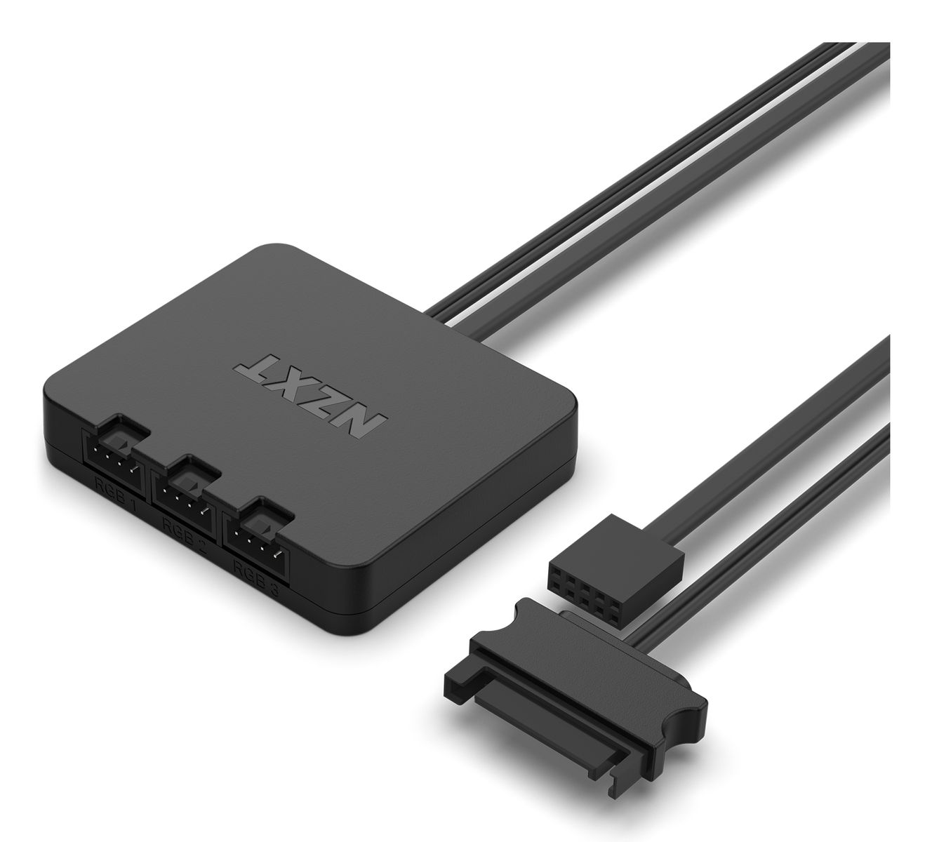 NZXT RF-C12TF-B1 F120 RGB Core Triple Pack Gehäuselüfter 12 cm, RGB, 3er-Pack, 1800 RPM, FDB-Lager, 8 LEDs, Schwarz