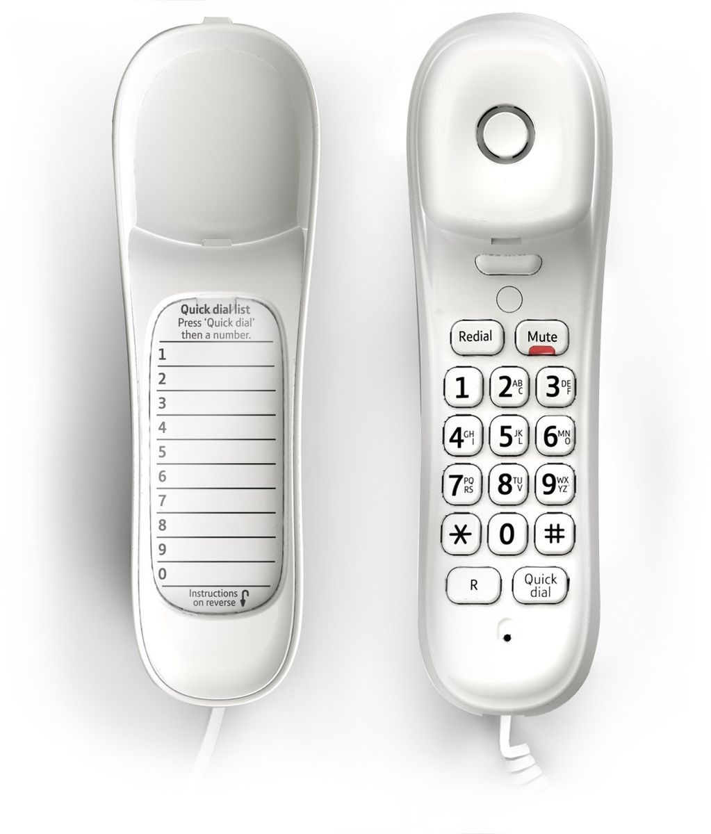 BT Duet 210 Corded Desk Phone (White) 061125