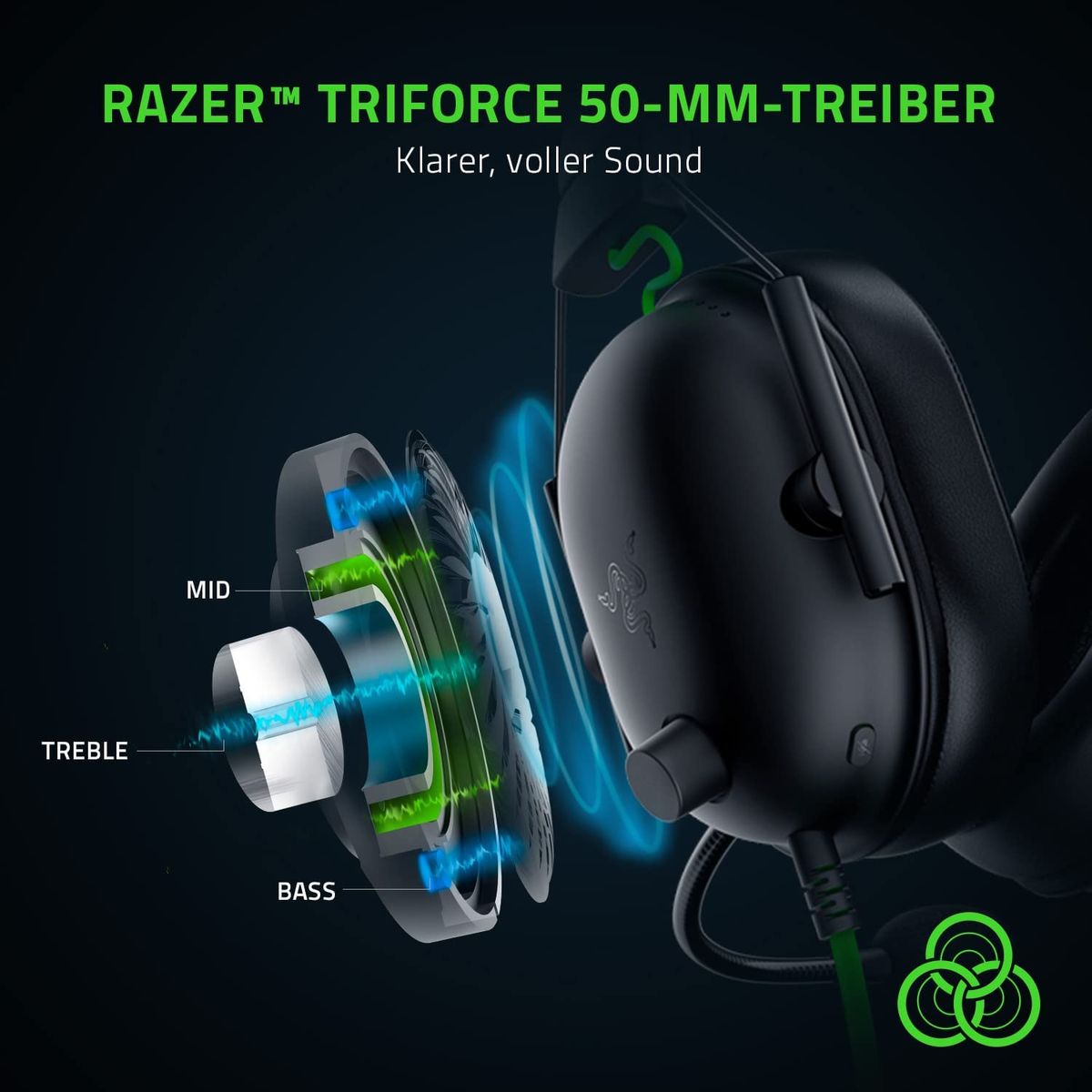 Razer BlackShark V2 X USB Gaming Headset Virtual 7.1 Surround-Sound for PC Black