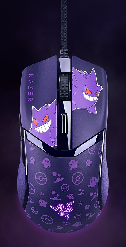 Razer Cobra Gengar Edition Gaming-Maus, rechts, kabelgebunden USB Typ-A, optischer Sensor 8500 DPI, Razer Chroma RGB, 58 g, 6 Tasten, PTFE-Gleiter