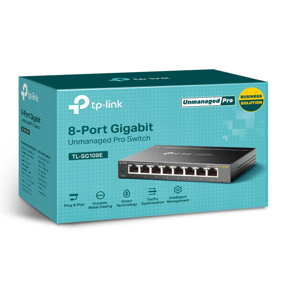 TP-Link TL-SG108E Netzwerk-Switch Managed L2 Gigabit Ethernet (10/100/1000) Schwarz V6