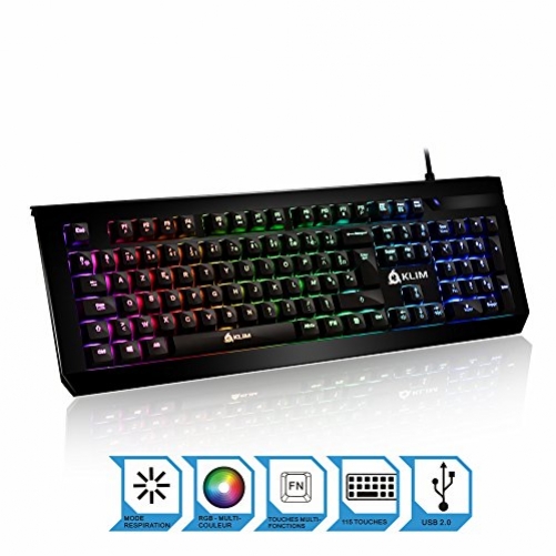 Klim Domination Mechanische RGB Gaming Tastatur Wired (FRA Layout - AZERTY)
