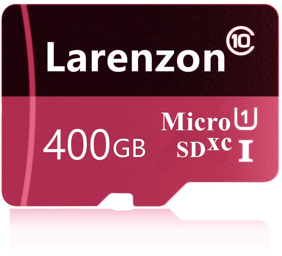 Larenzon Micro SD Card 400GB, microSDXC 400GB Class 10 Memory Card + SD Adapter