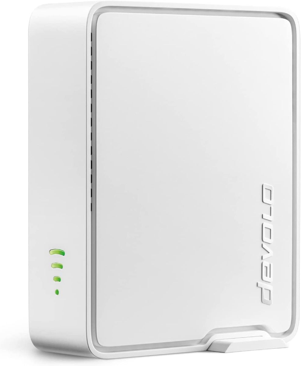 devolo 7101 Repeater 5400 WiFi 6: WLAN-Verstärker, Highspeed-Internet, kompatibel mit Allen Internet-Boxen, 5400 Mbits, 2 Ethernet-Ports, Access Point, französische Steckdose, Weiß