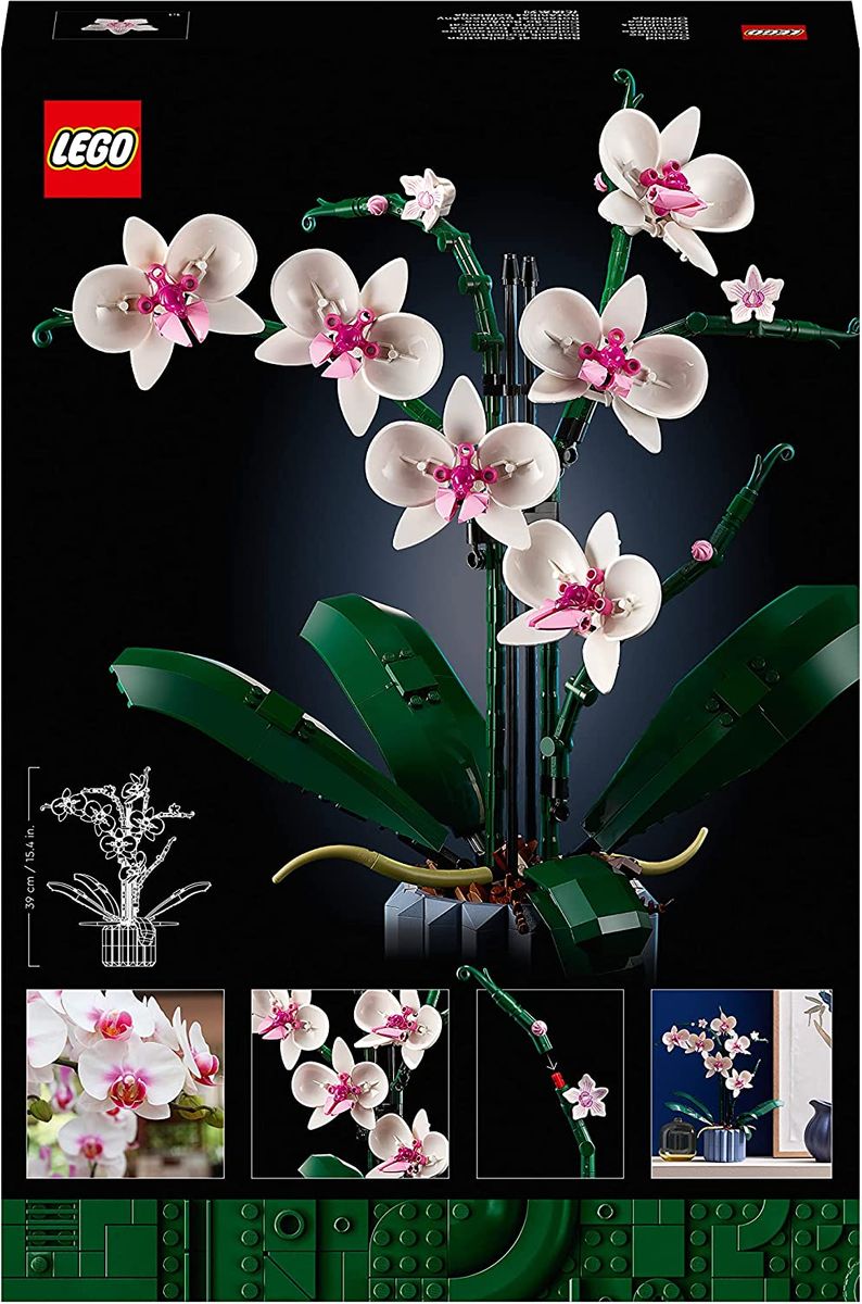 LEGO 10311 Icons Orchidee Set für Erwachsene zum Basteln von Zimmerdeko mit künstlichen Pflanzen, Botanical Collection Home Deko, Geschenk für Sie & Ihn Single