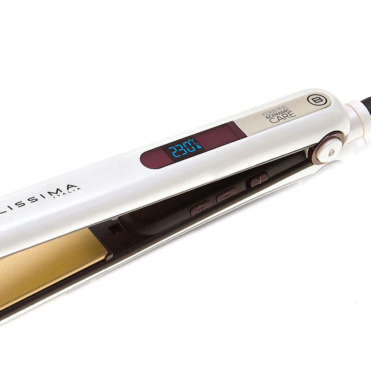Imetec Bellissima B9 400, straightener, smooth or wavy styling, ceramic and keratin coating, hair straightener, rounded plates.