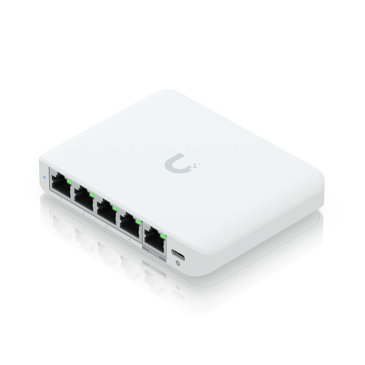 Ubiquiti USW-FLEX-2.5G-5 UniFi Flex Mini 2.5G Managed 5-Port Switch PoE Desktop 2.5GBASE-T USB-C Weiß