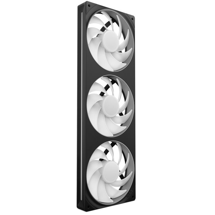 NZXT RF-U36HF-B1 Gehäuselüfter 360 mm, 2400 RPM, FDB-Lager, RGB 8 LEDs, 75,12 m³/h, max. 30 dB, Schwarz
