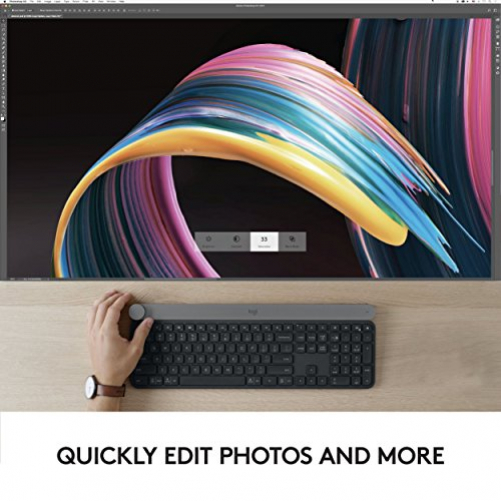 logitech Craft Tastatur RF wireless Bluetooth schwarz Grau UK-Layout