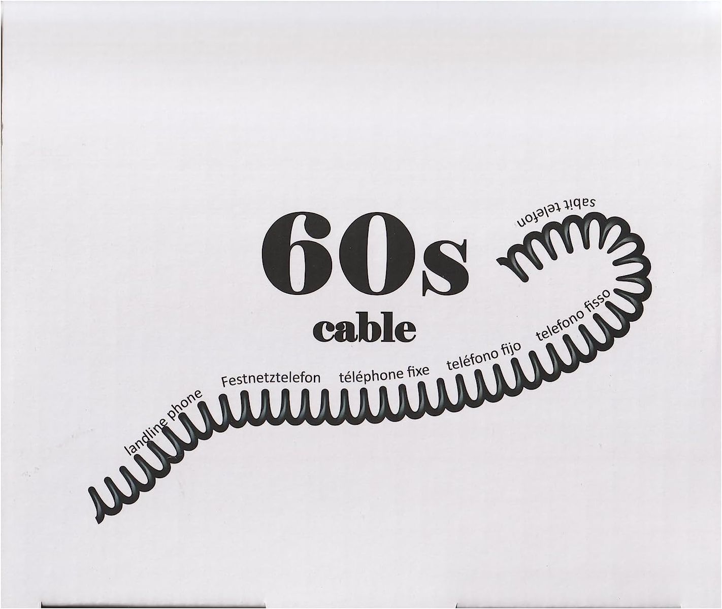 Opis Retro Telefon Wählscheibe/Festnetztelefon Retro/Telefon mit Schnur/Telefon mit Wählscheibe/Telefon Retro/Telefon Kabelgebunden - Das Traumtelefon Opis 60s Cable in schwarz 60s cableAlle Logos mit inbegriffen schwarz