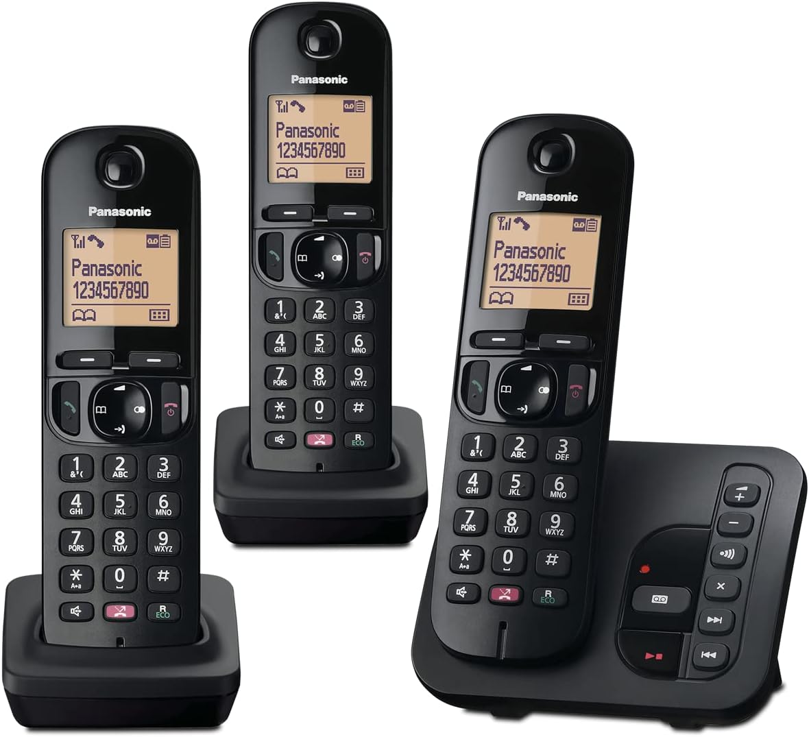 Panasonic KX-TGC263E Digitale Schnurlostelefone: 18-Minuten-Antwortmaschine, dedizierter Anrufblock-Button, ein leicht ablesbares Dot-Matrix-Display und eine Freisprecheinrichtung