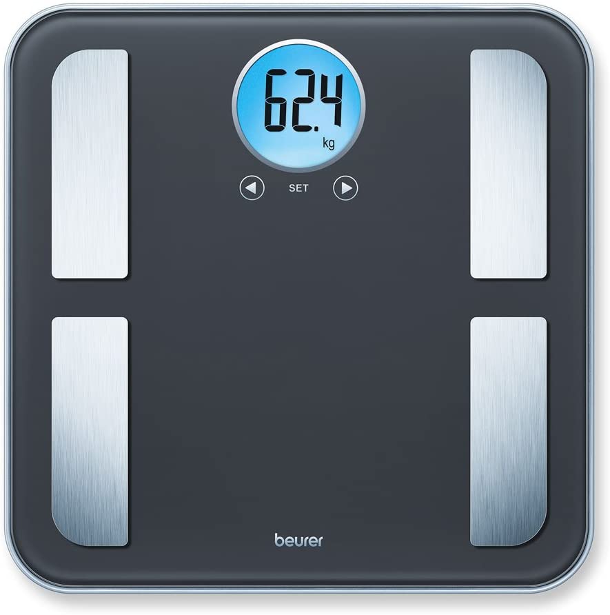 Beurer BF 195 glass diagnostic / personal scale, to determine body fat, muscle percentage and calorie requirements.