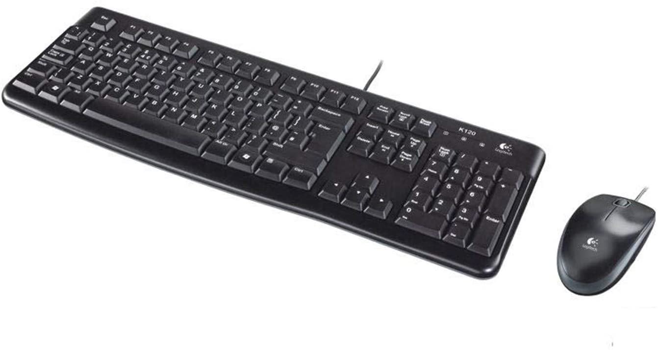 logitech MK120 Tastatur USB Schwarz (PRT Layout - QWERTY)