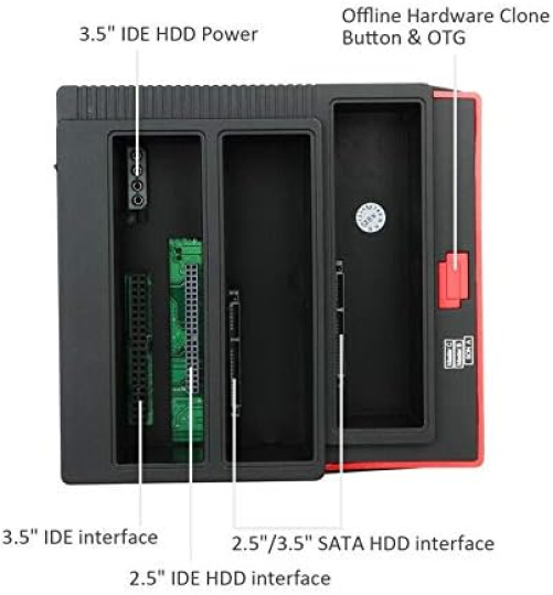 Bruce & Shark, 3 IDE SATA 2.5 3.5, HDD, Festplatte, Clone Docking Station, Kartenleser EU.