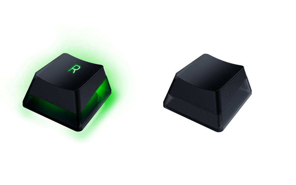 Razer Phantom Tastenkappen-Upgrade-Set - Fast unsichtbares Pudding-Design für durchscheinende RGB-Beleuchtung (128 Tasten, Tastenentferner, Stabilisatoren) Schwarz, US- & UK-Layout, RC21-01740100-R3M1