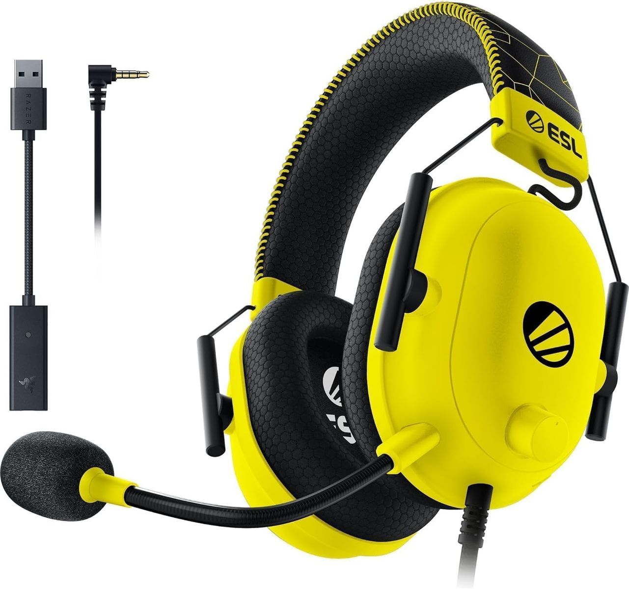 Razer Blackshark V2 - Premium E-Sport-Headset mit USB-Soundkarte (TriForce 50-mm-Treiber, HyperClear Cardiod-Mikrofon, erweiterte passive Geräuschunterdrückung, THX Spatial Audio)