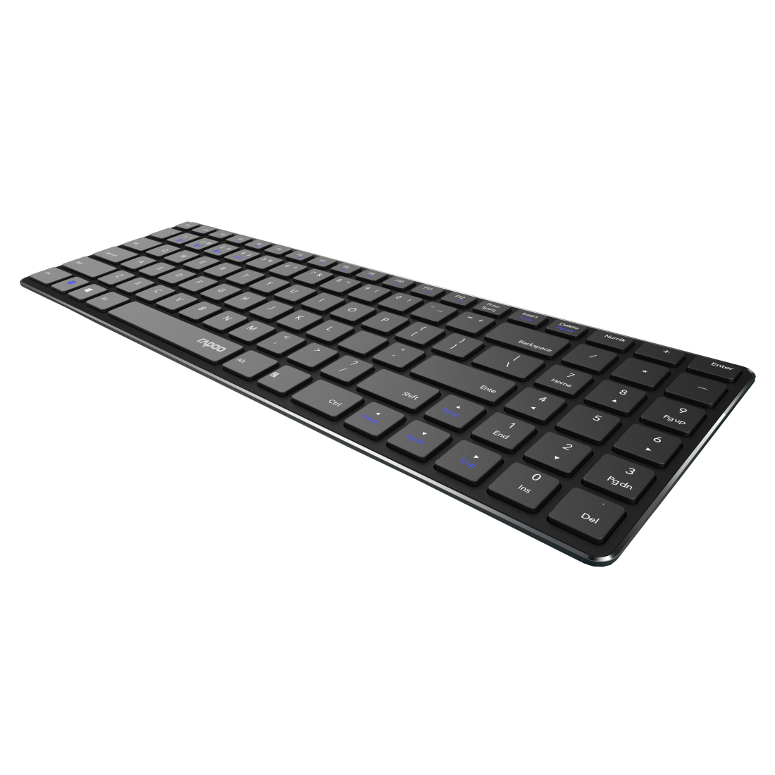 Rapoo E9100M Flache Multimodus-Tastatur 2.4 GHz Wireless (DEU Layout - QWERTZ)