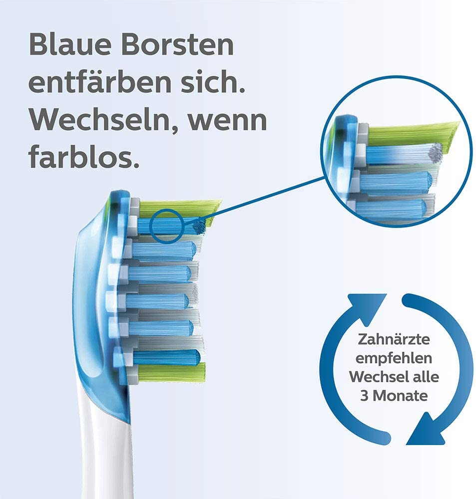 Philips Sonicare C3 Premium Plaque Defence Standard-Bürstenköpfe für Schallzahnbürste (Modell HX9044/17) Weiß