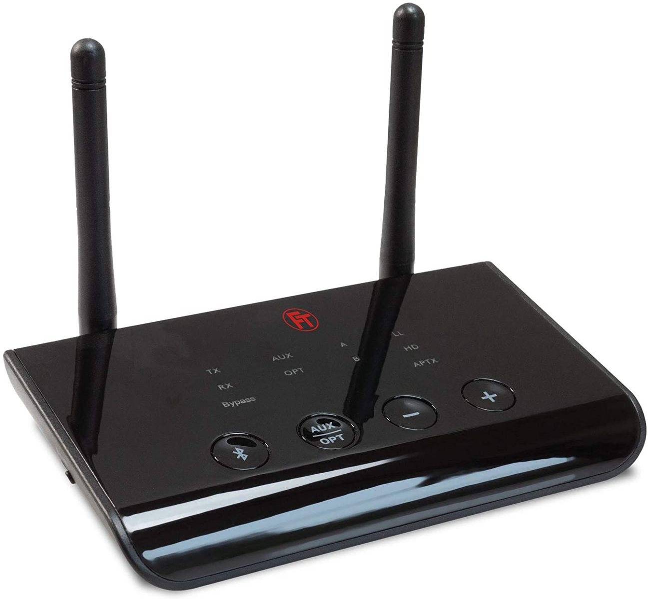 FeinTech ABT00102 Bluetooth 5.0 Audio Sender Empfänger aptX HD Low Latency Toslink SPDIF Bypass Konverter, schwarz