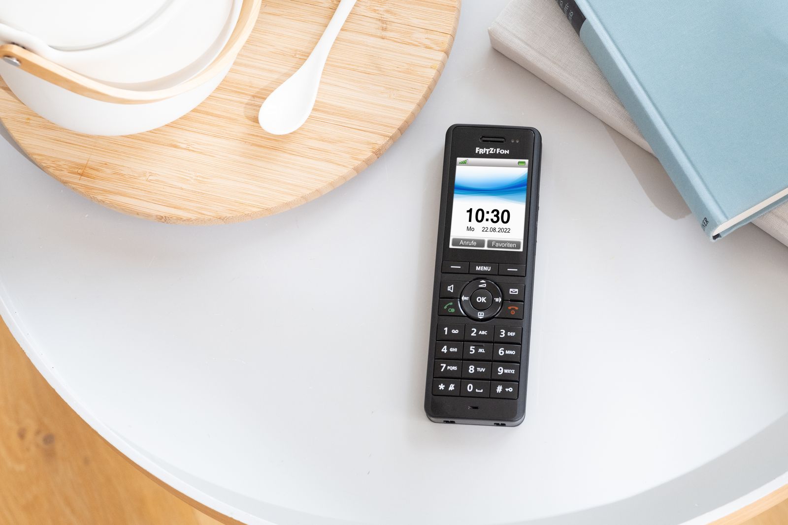 AVM FRITZ!Fon X6 DECT-Telefon Schnurloses Mobilteil, Anrufbeantworter, 2,4" Farbdisplay, Schwarz