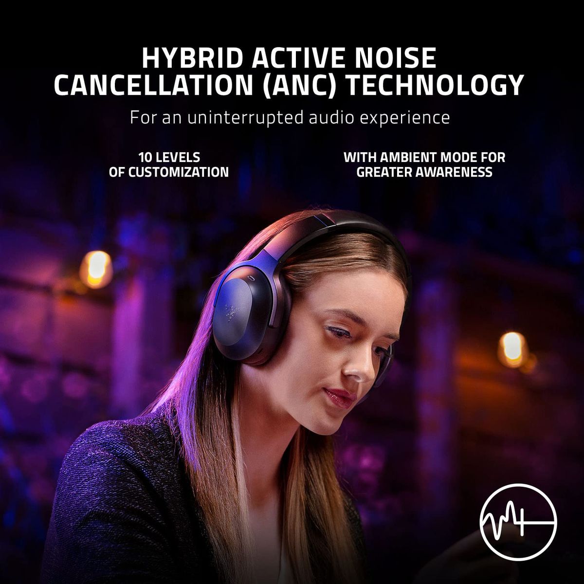 Razer Barracuda Pro Gaming & Mobile Headset Dual Wireless Virtual 7.1 Surround-Sound Hybrid ANC Multi-Plattform Black