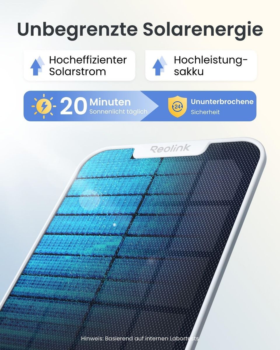 Reolink Argus PT Ultra+SR3 4K Solar Überwachungskamera Außen Akku WLAN 2,4/5 GHz Auto-Tracking Farbnachtsicht 8MP Weiß
