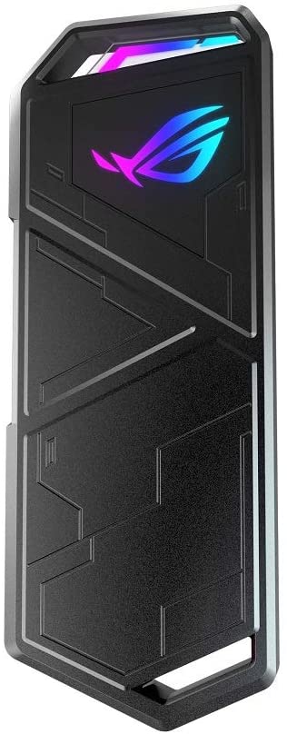 ASUS ROG Strix Arion M.2 NVMe-SSD-Gehäuse (USB 3.2 GEN2 Typ-C für bis zu 10Gbit/s, werkzeuglose Installation, Wärmeleitpads) Schwarz Ohne SSD