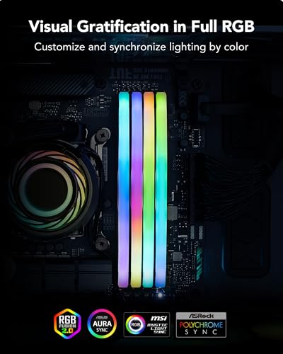 Lexar ARES RGB LD5U16G72C34LA-RGD DDR5 RAM 32GB (2x16GB) 7200 MHz, 288-Pin UDIMM, CL34, XMP 3.0/AMD EXPO, Empowered by SK Hynix, 1.4V