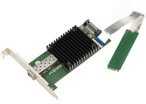 Kalea-INFORMATIQUE M.2 10G SFP+ Netzwerkkarte, 1x SFP+ 10 Gbit/s, M.2 PCIe (M- & B+M-Key), Intel JL82599EN, abwärtskompatibel 1G/100M, 2280
