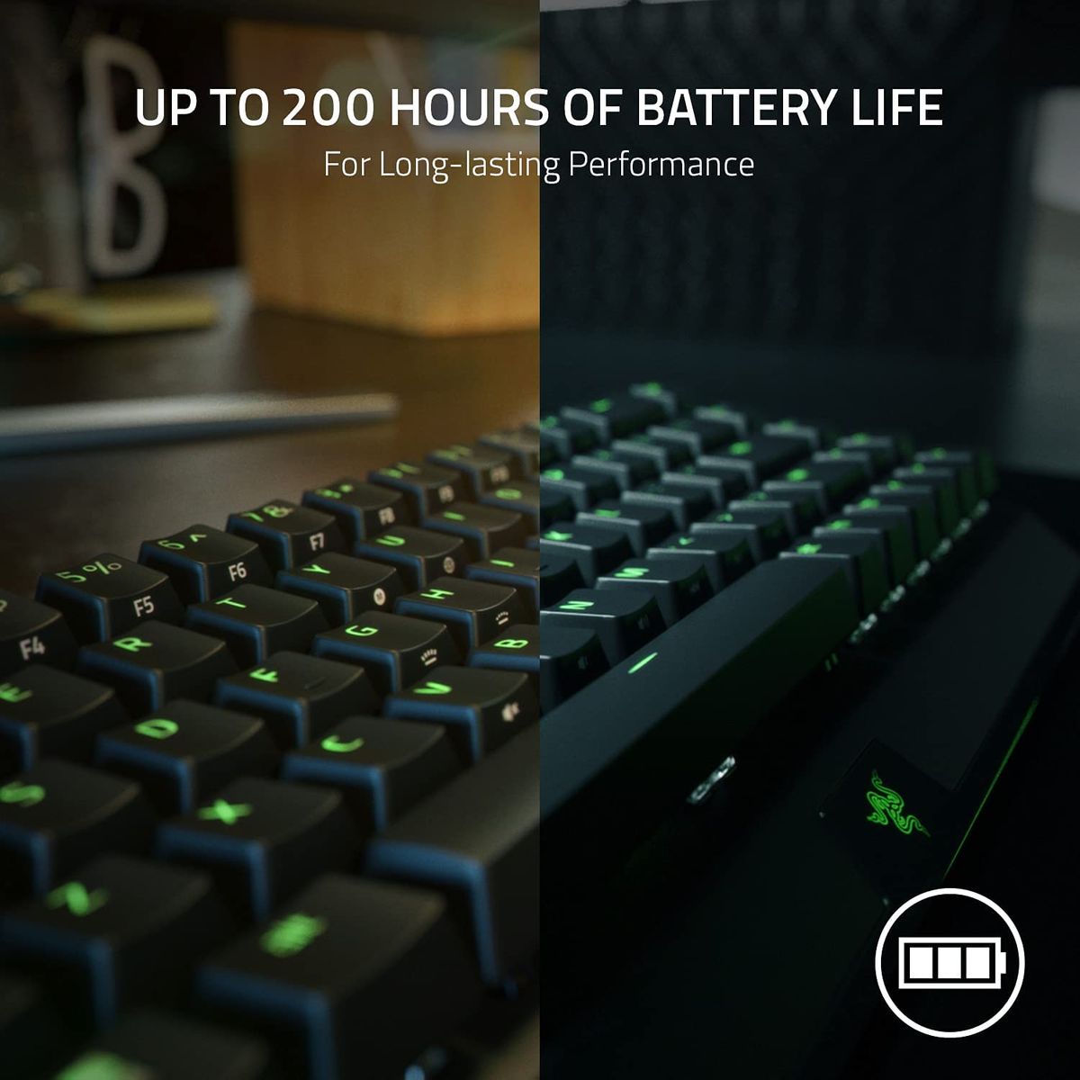 Razer BlackWidow V3 Mini Gaming Keyboard Dual Wireless Yellow Switches USA Layout QWERTY ISO