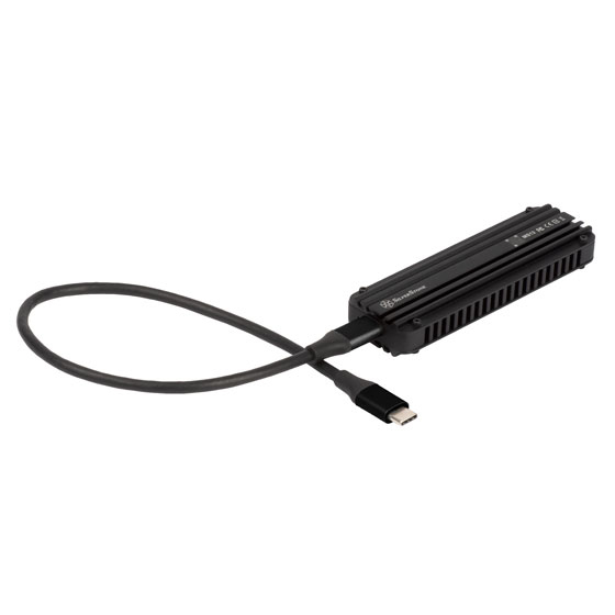 SilverStone Technology SST-MS12-20Gbps SuperSpeed + USB 3.2 Typ C zu NVMe M.2 SSD Gehäuse, schwarz