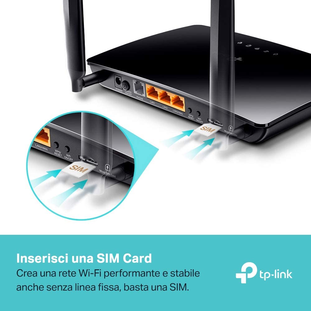 TP-Link TL-MR6500v WLAN Router Fast Ethernet Single Band 2.4GHz 3G 4G