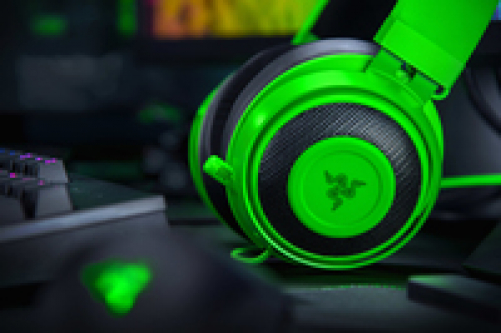 RAZER Kraken Wired Gaming Headset mit Cooling Gel Ohrpolstern grün