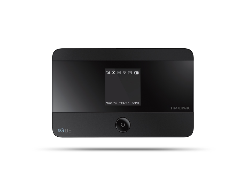 TP-Link M7350 Mobile 4G/LTE WLAN Router bis zu 150 Mbit/s Download 50 Mbit/s Upload Hotspot TFT Display Micro-SD Slot Black v8.0