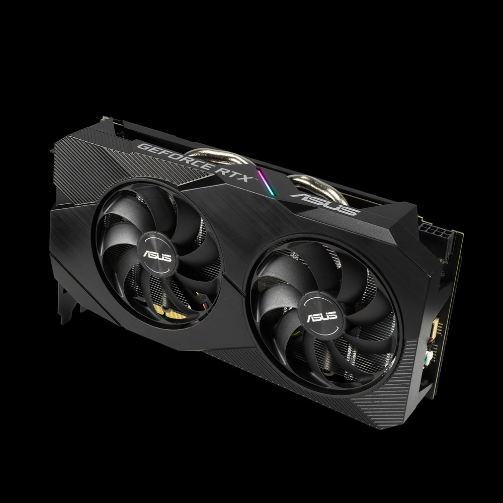 ASUS Dual RTX 2060 O6G EVO Grafikkarte, NVIDIA GeForce RTX 2060, 6 GB GDDR6, PCIe 3.0 x16, 192 Bit, HDMI 2.0b, DisplayPort 1.4, DVI-D, 1x 8-pin, 2x Lüfter