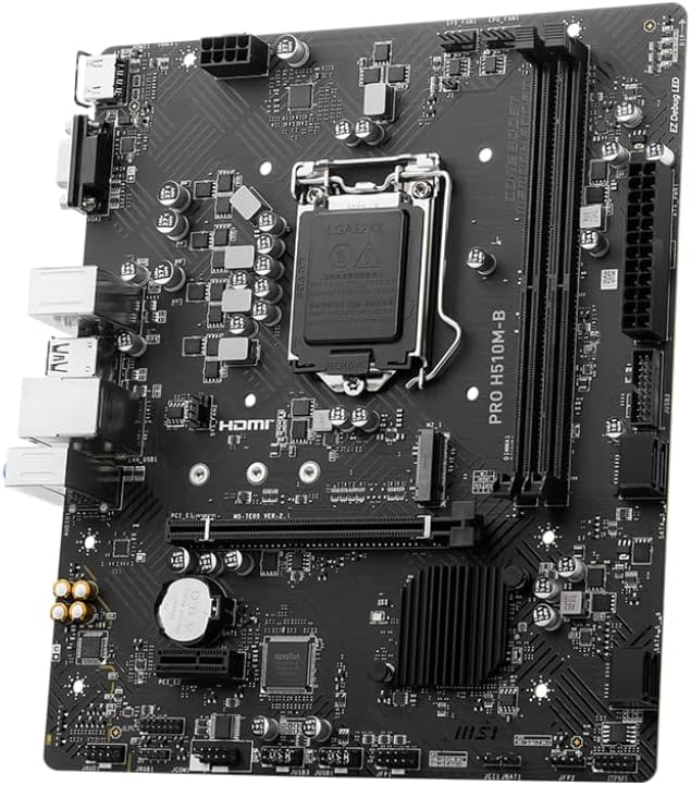 MSI PRO H510M-B Motherboard Intel H470 LGA 1200 Socket H5 micro ATX