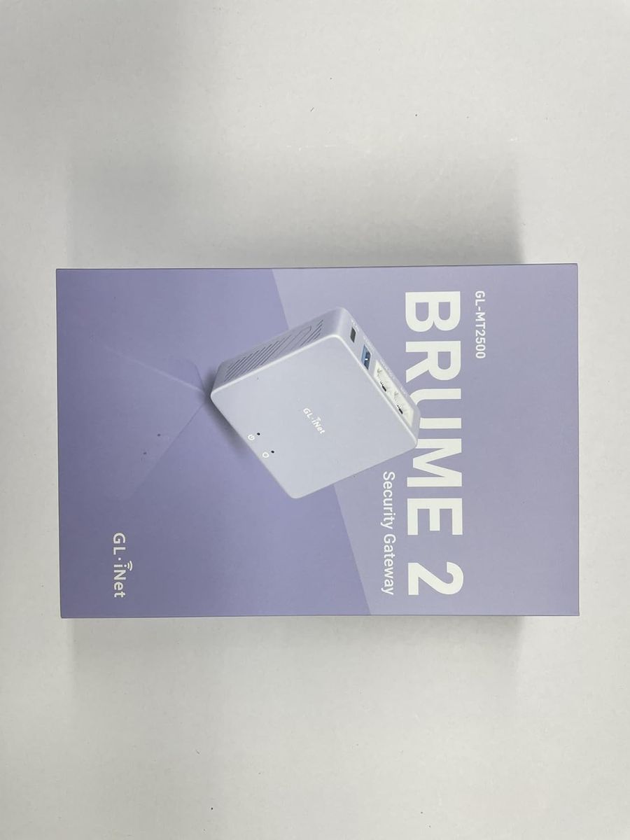 GL.iNet MT2500 (Brume 2) Mini-VPN-Sicherheitsgateway für Heimbüro und Remote-Arbeit – VPN-Server und -Client für Zuhause und Büro, VPN-Kaskadierung, 2,5 G WAN, KEIN WLAN* (ABS-Kunststoffgehäuse)