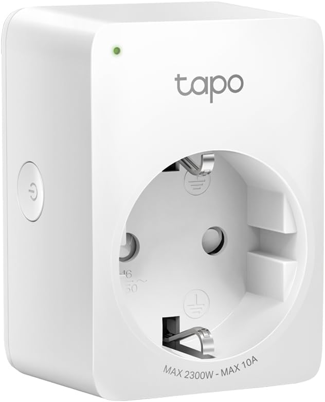 TP-LINK Tapo Matter Steckdose Tapo P100M, WLAN, Smart Home WiFi Steckdose, funktioniert mit Matter, Alexa, Google Home, Tapo App, Sprachsteuerung, Fernzugriff