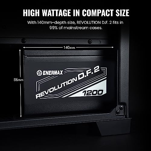 Enermax ERS1200EWT REVOLUTION D.F. 2 Netzteil 1200 W Vollständig modular 80 PLUS Gold ATX 20+4 pin Schwarz 12 cm Lüfter