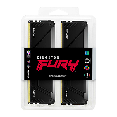 Kingston KF432C16BB2AK4/64 FURY Beast 64GB (4x16GB) DDR4-3200 CL16 RGB DIMM XMP 2.0
