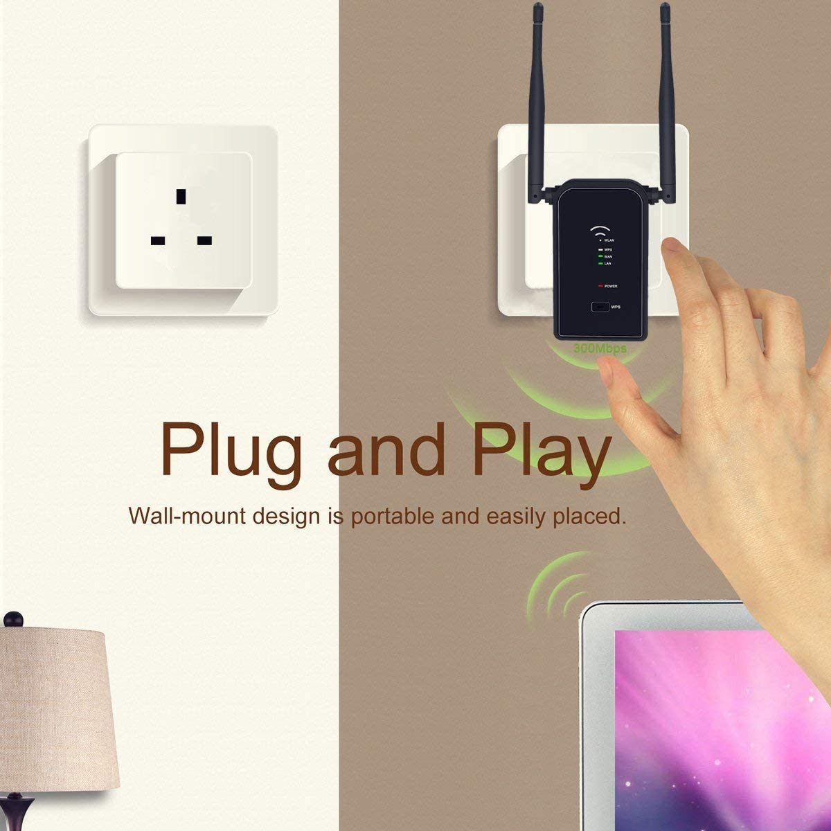 Aigital Wi-Fi Booster 300Mbps Long Range Extender Aigital Wi-Fi Booster 300Mbps Long Range Extender