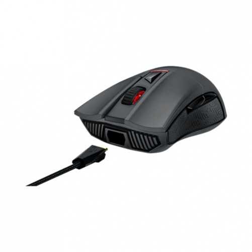 ASUS ROG Gladius Ergonomische Optische 6.400 DPI Gaming Maus schwarz/rot