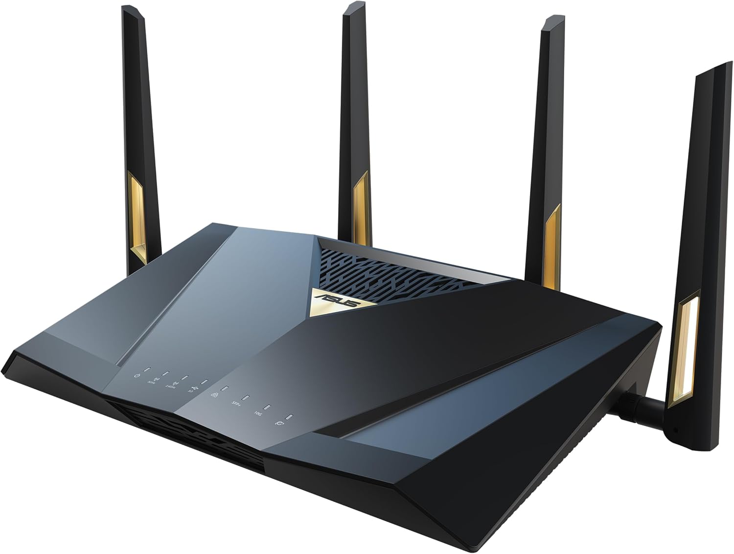 ASUS RT-BE88U WLAN-Router Wi‑Fi 7 Dual-Band (2,4/5 GHz), 10 Gigabit Ethernet, 9x LAN, SFP+, USB, Schwarz/Grau