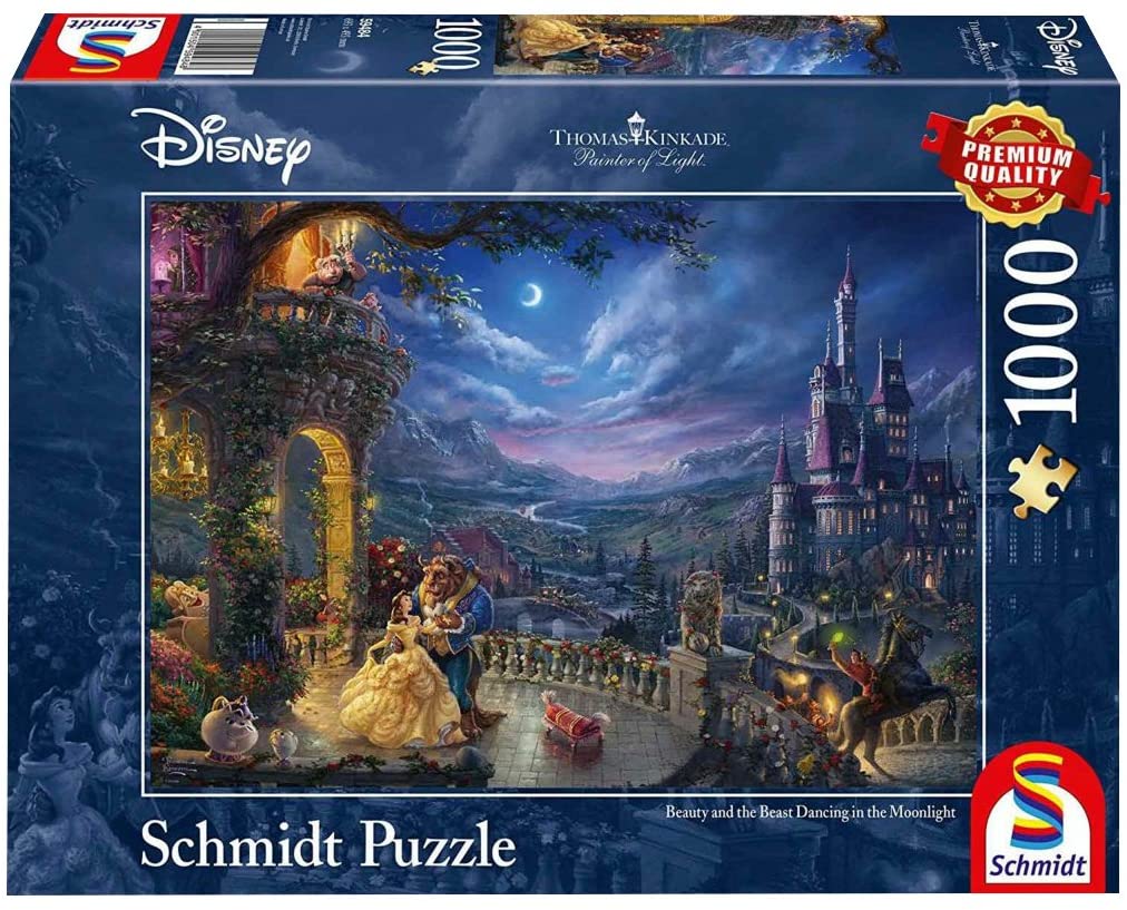 Schmidt Games Disney, Beauty And The Beast - 1000 pieces - Dance In The Moonlight