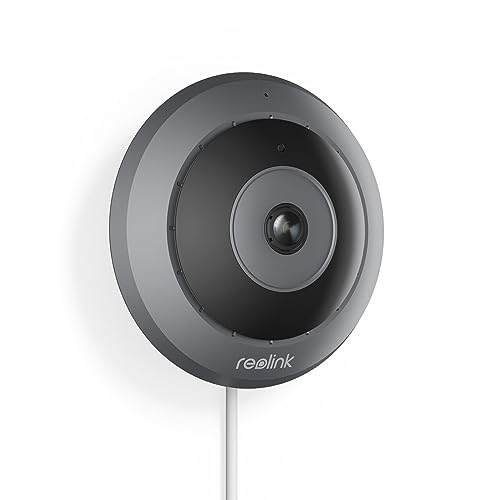 Reolink FE-P Fisheye 6MP PoE Innen Überwachungskamera, 360° Panorama, Personenerkennung, IR Nachtsicht 8m, 2‑Wege-Audio, Decken/Wand/Tisch