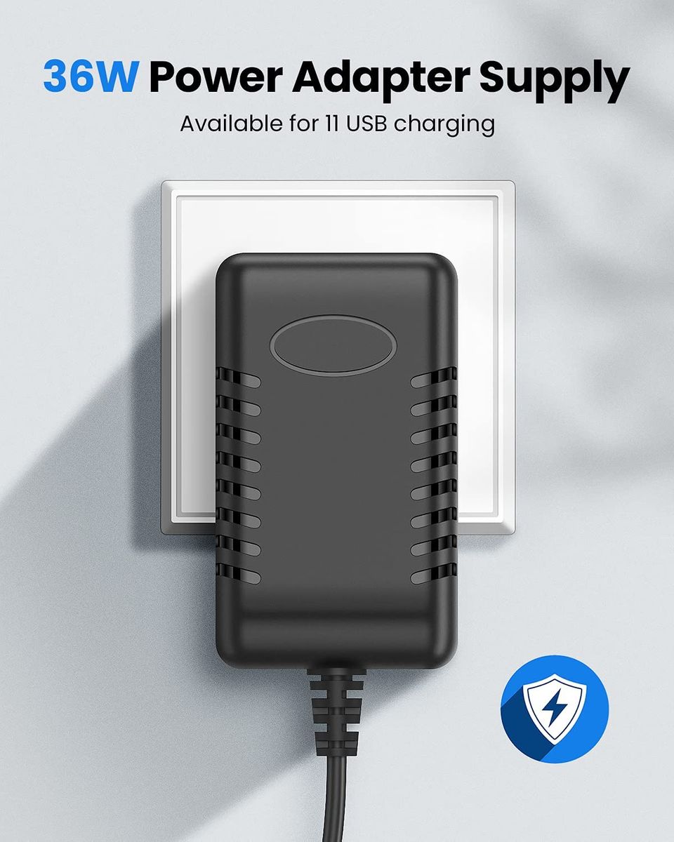 WENTER USB Hub 3.0 Aktiv 11 Ports 36W 12V 3A Netzteil USB 3.0 Mehrfach Ports Verteiler LED Einzelnen EIN/Aus-Schalter USB 3.0 Hub 7 Ports Datenübertragung 4 Ports Schnellladegerät